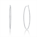 Creolen 18 kt WG, 180 Brill. 0,90 ct, TW-si