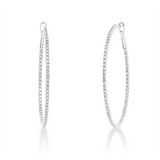 Creolen 18 kt WG, 130 Brill. 0,50 ct, TW-si