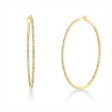 Creolen 18 kt GG, 154 Brill. 0,80 ct, TTLB-si