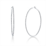 Creolen 18 kt WG, 154 Brill. 0,80 ct, TTLB-si