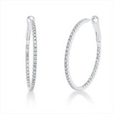 Creolen 18 kt WG, 86 Brill. 1,34 ct, TTLB-si