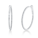 Creolen 18 kt WG, 86 Brill. 1,34 ct, TTLB-si