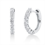 Creolen 18 kt WG, 16 Brill. 0,40 ct, TW-si