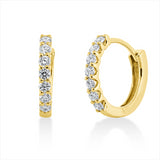 Creolen 18 kt GG, 14 Brill. 0,30 ct, TW-si