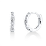 Creolen 18 kt WG, 14 Brill. 0,13 ct, TW-si