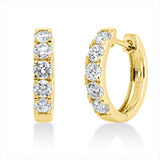 Creolen 18 kt GG, 10 Brill. 0,89 ct, TW-si