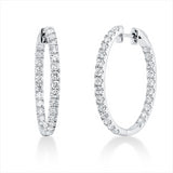 Creolen 18 kt WG, 52 Brill. 1,31 ct, TW-si