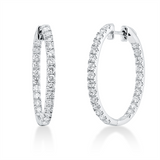Creolen 18 kt WG, 52 Brill. 1,31 ct, TW-si