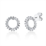 Ohrstecker 18 kt WG, 36 Trap. 0,54 ct, TW-vsi
