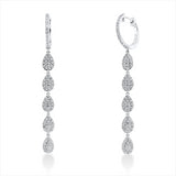 Ohrschmuck 18 kt WG, 146 Brill. 1,47 ct, TW-si