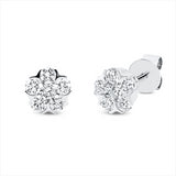 Ohrstecker 18 kt WG, 12 Brill. 0,60 ct, TW-pi
