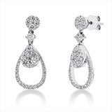 Ohrschmuck 18 kt WG, 12 Brill. 0,13 ct, TW-si, 19 Brill. 0,72 ct, TW-si, 54 Brill. 0,30 ct, TW-si
