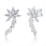 Ohrstecker 18 kt WG, 20 Nav. 2,12 ct, TW-vsi
