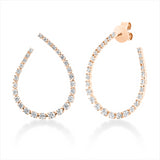Ohrschmuck 18 kt RG, 56 Brill. 1,35 ct, TW-vsi