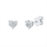 Ohrstecker 18 kt WG, 12 Brill. 0,33 ct, TW-si