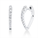 Creolen 18 kt WG, 18 Brill. 0,29 ct, TW-si