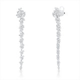 Ohrschmuck 18 kt WG, 2 Nav. 0,28 ct, TW-si, 212 Brill. 4,11 ct, TW-si