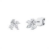 Ohrstecker 18 kt WG, 6 Fant-Schl. 0,54 ct, F-vsi, 4 Brill. 0,04 ct, F-si