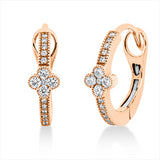 Creolen 18 kt RG, 8 Brill. 0,11 ct, TW-si, 30 Brill. 0,09 ct, TW-si