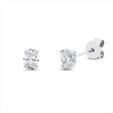 Ohrstecker 18 kt WG, 2 Oval 0,62 ct, TW-vsi