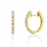 Creolen 18 kt GG, 18 Brill. 0,22 ct, W-pi