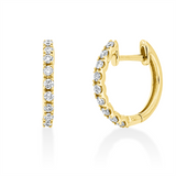Creolen 18 kt GG, 18 Brill. 0,22 ct, W-pi