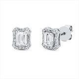 Ohrstecker 18 kt WG, 2 Sm.schliff 0,49 ct, TW-vsi, 40 Brill. 0,11 ct, TW-si