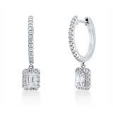 Ohrschmuck 18 kt WG, 2 Sm.schliff 0,54 ct, TW-vsi, 56 Brill. 0,32 ct, TW-si