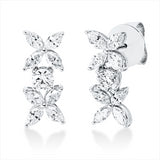 Ohrschmuck 18 kt WG, 16 Nav. 1,63 ct, TW-si, 2 Brill. 0,62 ct, TW-si