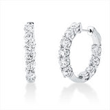 Creolen 14 kt WG, 20 Brill. 4,68 ct, TW-pi