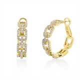 Creolen 18 kt GG, 146 Brill. 2,40 ct, TW-vsi