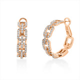 Creolen 18 kt RG, 146 Brill. 2,42 ct, TW-vsi