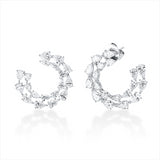 Ohrschmuck 18 kt WG, 20 Tropfen 2,91 ct, TW-si, 18 Tropfen 1,58 ct, TW-si