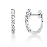 Creolen 18 kt WG, 14 Brill. 0,16 ct, TW-si