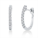 Creolen 18 kt WG, 18 Brill. 0,21 ct, TW-si