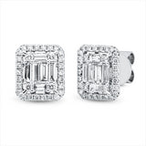 Ohrstecker 18 kt WG, 12 Bag. 0,48 ct, TW-si, 60 Brill. 0,40 ct, TW-si