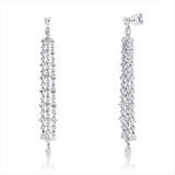 Ohrschmuck 18 kt WG, 6 Tropfen 0,87 ct, TW-si, 2 Tropfen 0,61 ct, TW-si, 90 Brill. 6,16 ct, TW-si