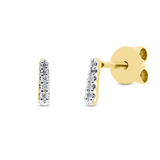 Ohrstecker 18 kt GG, 10 Brill. 0,04 ct, TW-si