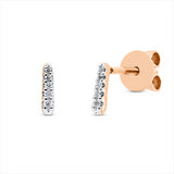 Ohrstecker 18 kt RG, 6 Brill. 0,01 ct, TW-si, 4 Brill. 0,02 ct, TW-si