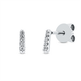 Ohrstecker 18 kt WG, 6 Brill. 0,01 ct, TW-si, 4 Brill. 0,02 ct, TW-si