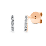 Ohrstecker 18 kt RG, 12 Brill. 0,04 ct, TW-si