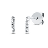 Ohrstecker 18 kt WG, 12 Brill. 0,04 ct, TW-si