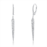 Ohrschmuck 18 kt WG, 2 Brill. 0,11 ct, TW-si, 102 Brill. 0,89 ct, TW-si