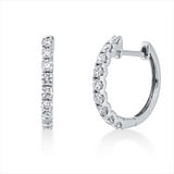 Creolen 18 kt WG, 18 Brill. 0,47 ct, TW-si