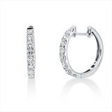 Creolen 18 kt WG, 16 Brill. 0,75 ct, W-pi