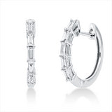 Creolen 18 kt WG, 10 Bag. 0,37 ct, TW-si