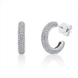 Ohrstecker 18 kt WG, 314 Brill. 0,86 ct, TW-si
