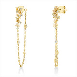Ohrschmuck 18 kt GG, 20 Brill. 0,23 ct, TW-si, 10 Fant-Schl. 1,01 ct, gelb