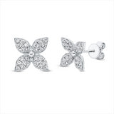 Ohrstecker 18 kt WG, 48 Brill. 0,38 ct, TW-si