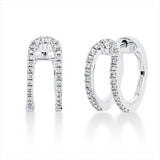 Creolen 18 kt WG, 54 Brill. 0,15 ct, TW-si